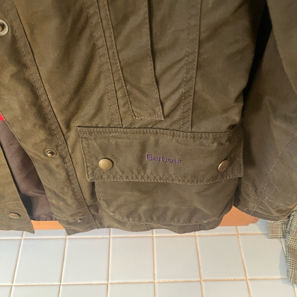 Barbour Waxed Utility Jacket Liberty Limited Edition Sz 4 - Picture 5 of 5